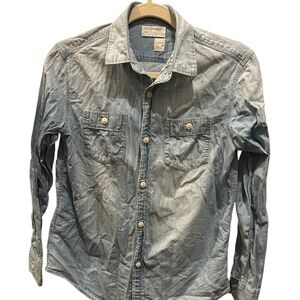 J. Crew crewcuts chambray blue western denim work shirt 12